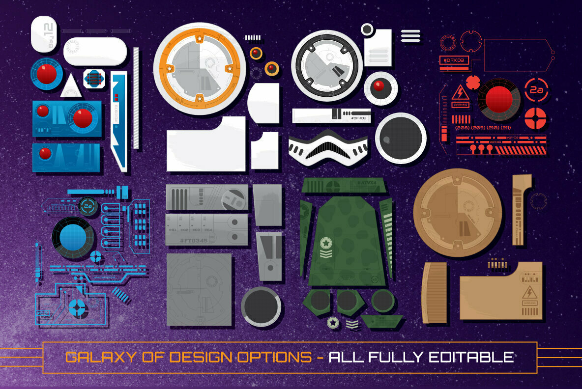 Sci Fi Icons and Templates 3