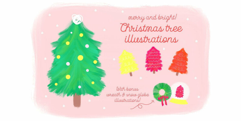 Merry   Bright Christmas Illustrations