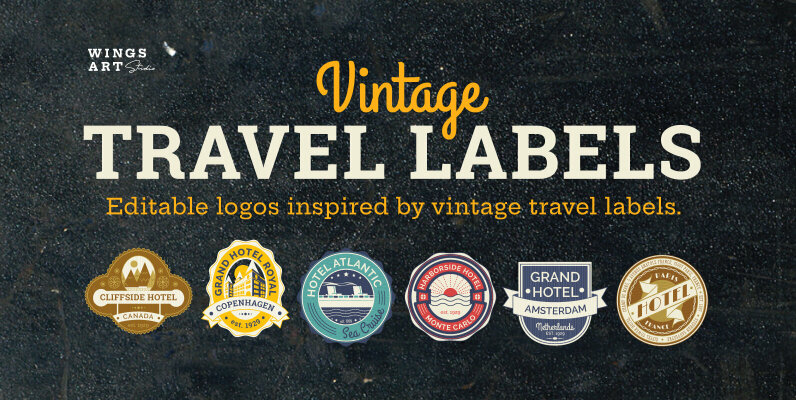 Vintage Travel Labels