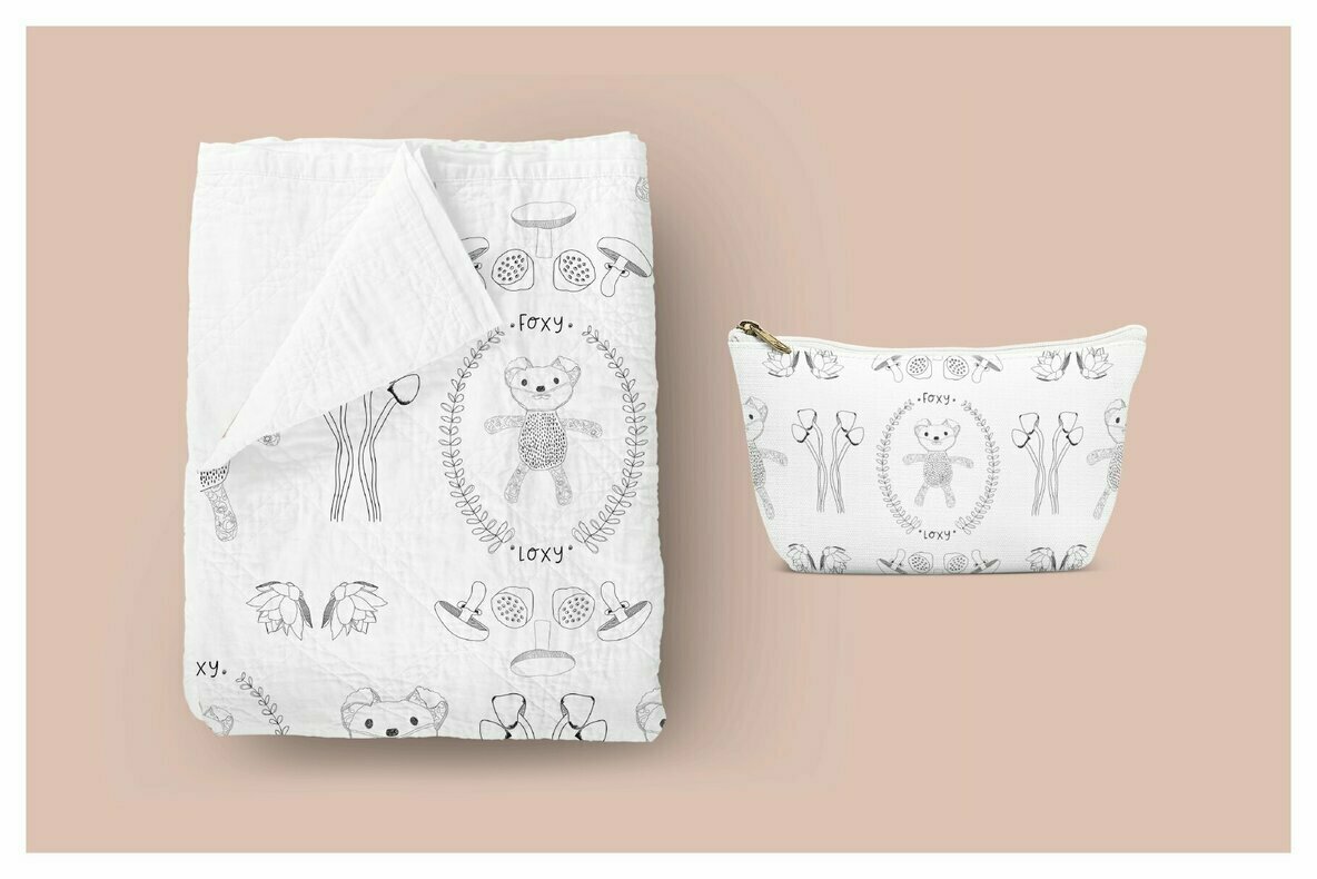 Sweet Little Fox Loxy Seamless Pattern 3