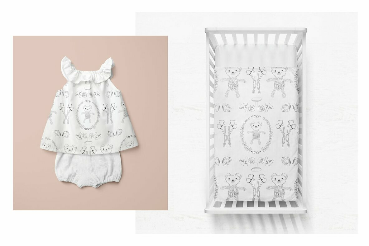 Sweet Little Fox Loxy Seamless Pattern 4