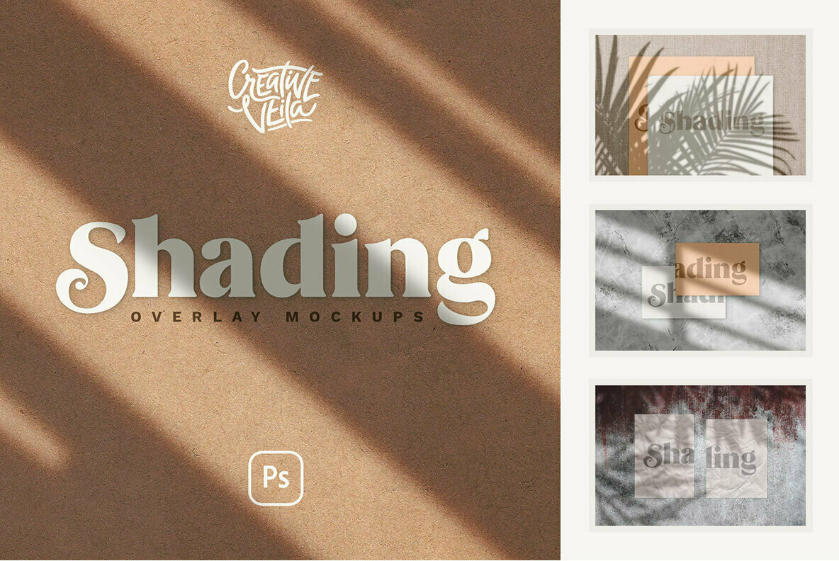 Shadow Overlay Stationery Mockups Shadow Overlay Stationery Mockups
