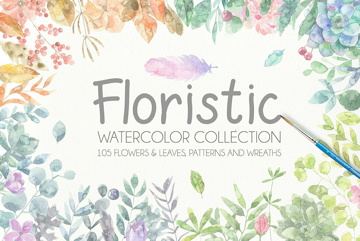 Floristic Watercolor Collection Floristic Watercolor Collection