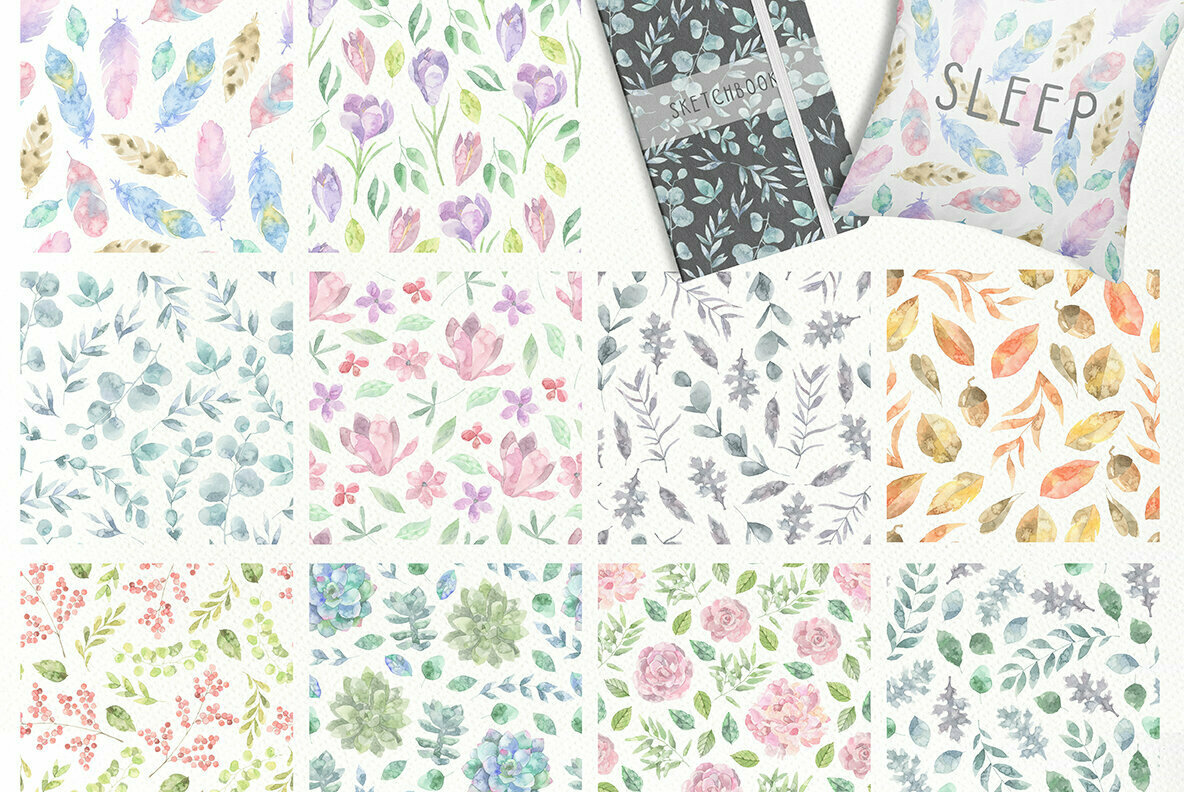 Floristic Watercolor Collection Floristic Watercolor Collection