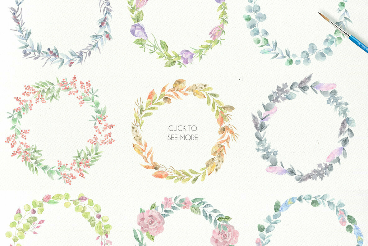 Floristic Watercolor Collection Floristic Watercolor Collection