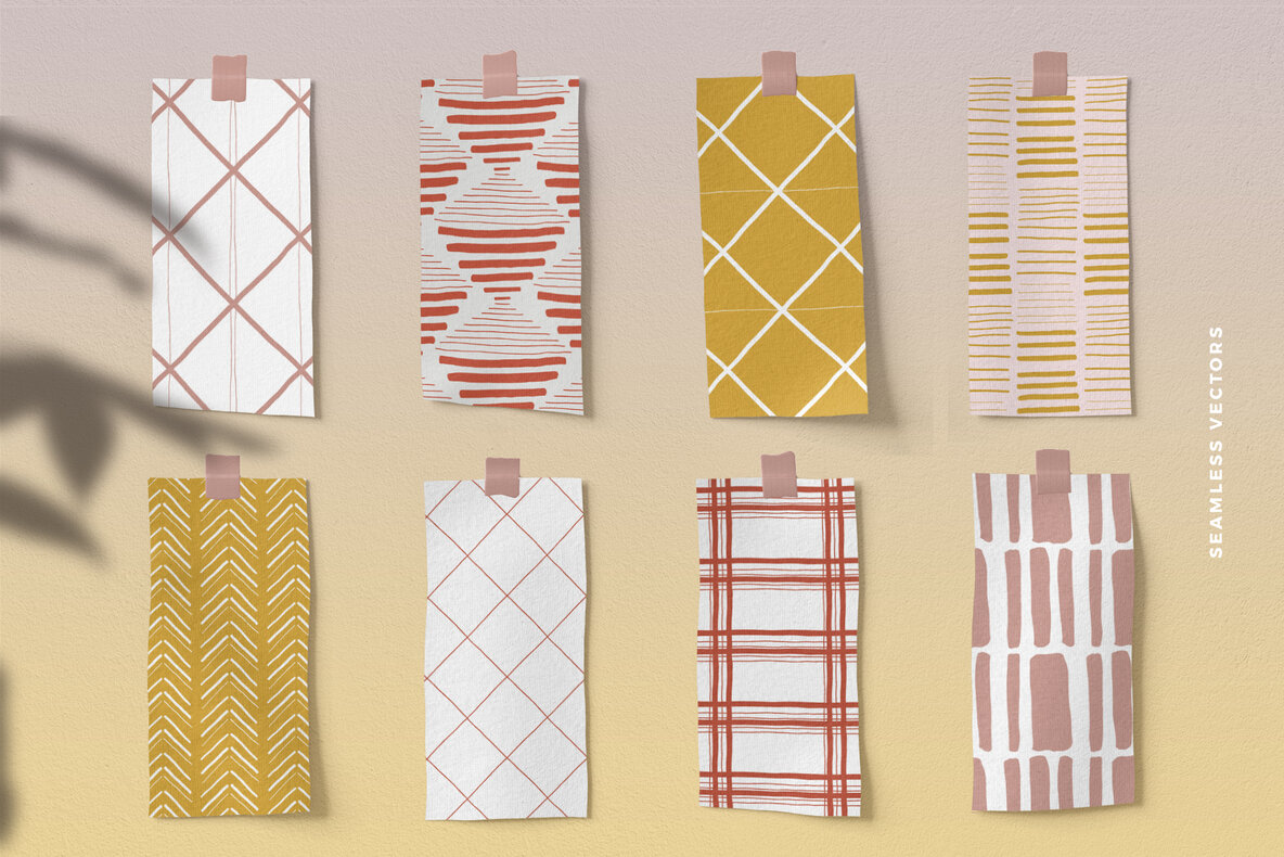 Sunset Lines Hand Drawn Patterns Sunset Lines Hand Drawn Patterns