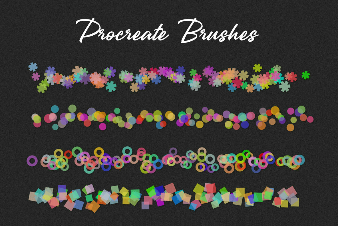 Confetti and Glitter Procreate Brushes Pack Confetti and Glitter Procreate Brushes Pack