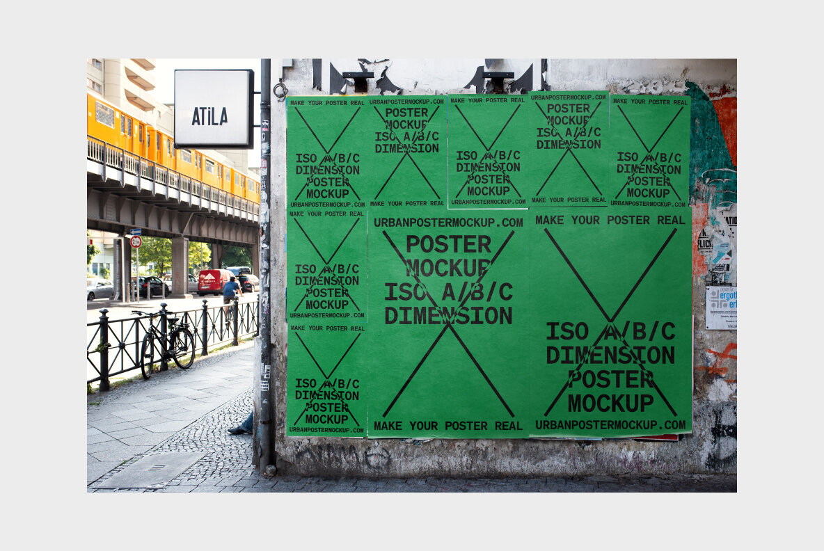 Urban Poster Mockup Vol 4 Urban Poster Mockup Vol 4