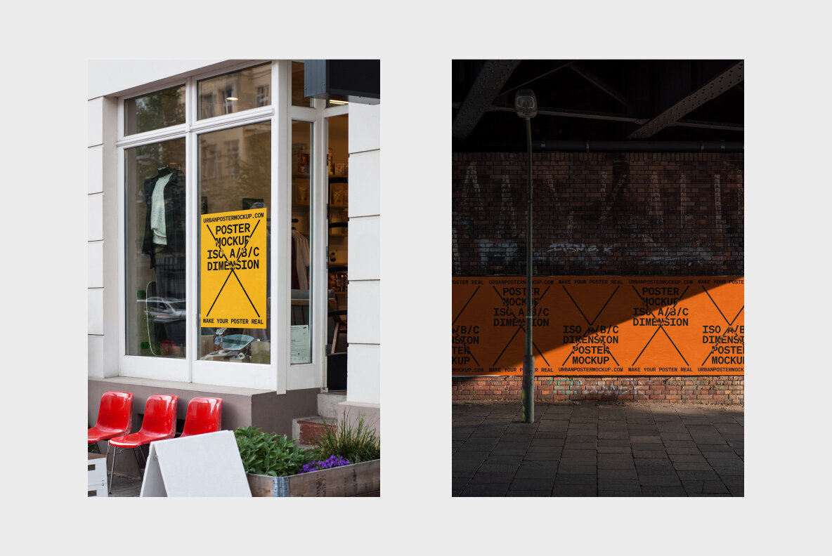 Urban Poster Mockup Vol 4 Urban Poster Mockup Vol 4