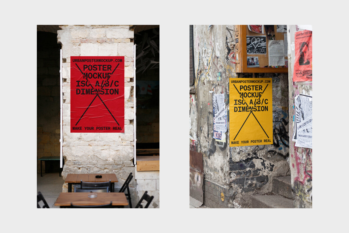 Urban Poster Mockup Vol 4 Urban Poster Mockup Vol 4