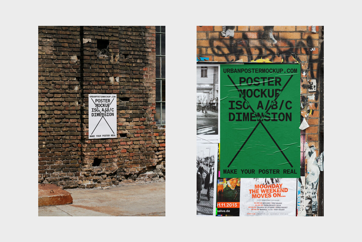 Urban Poster Mockup Vol 4 Urban Poster Mockup Vol 4