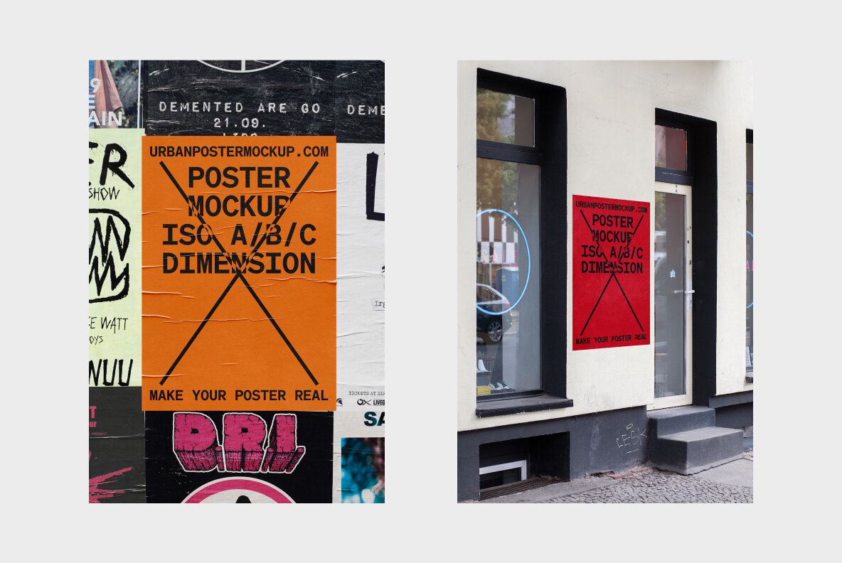 Urban Poster Mockup Vol 4 Urban Poster Mockup Vol 4