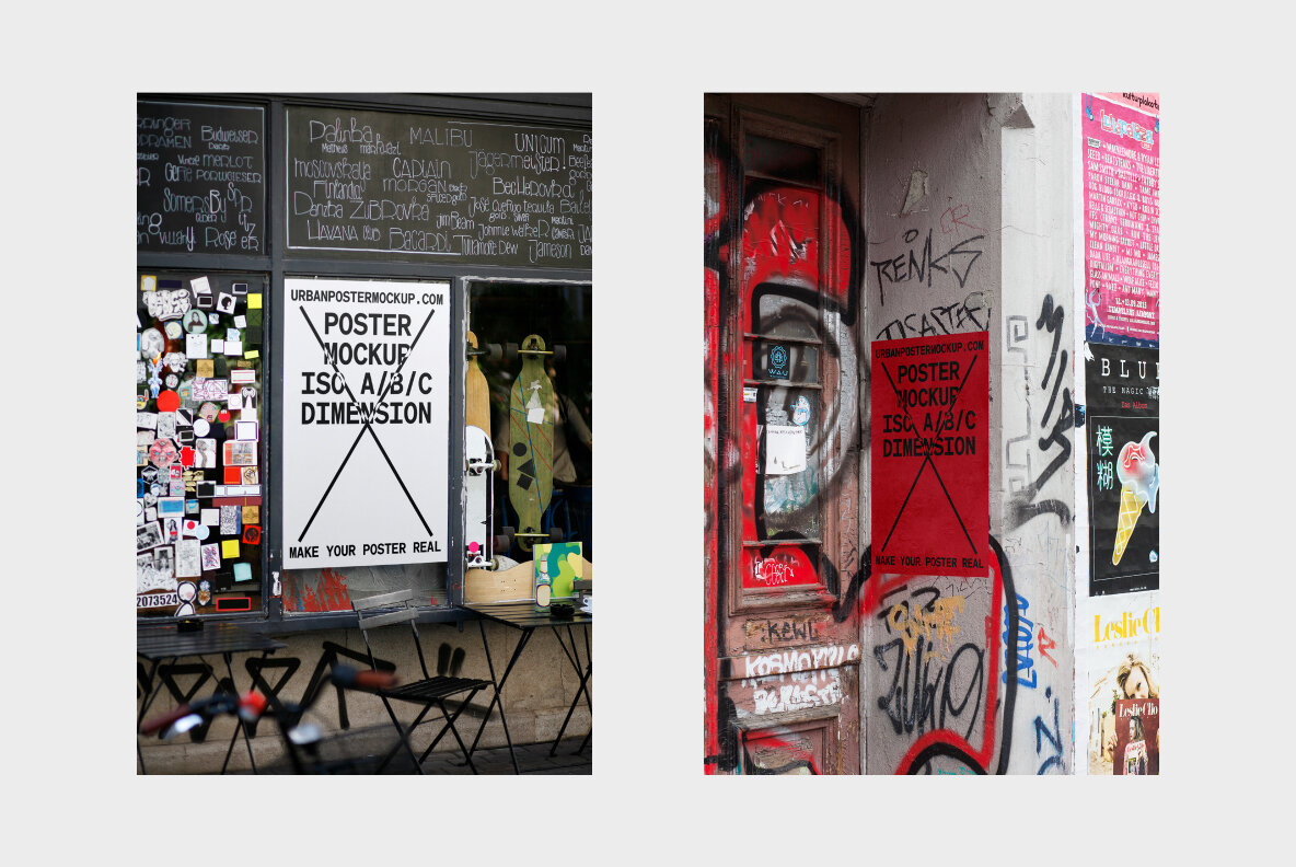 Urban Poster Mockup Vol 4 Urban Poster Mockup Vol 4