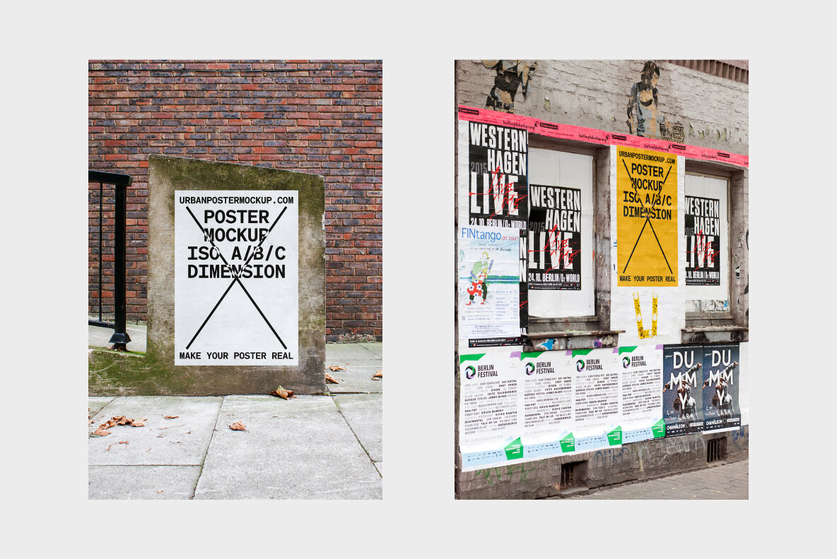 Urban Poster Mockup Vol 4 Urban Poster Mockup Vol 4
