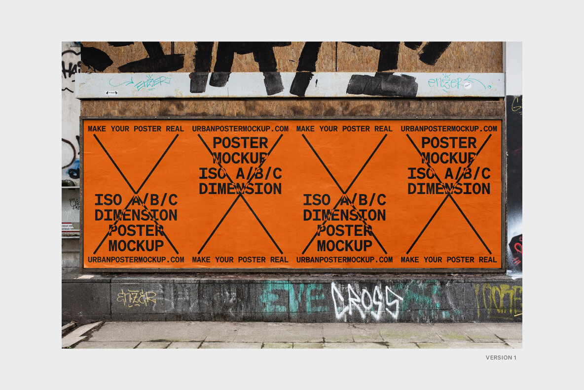Urban Poster Mockup Vol 4 Urban Poster Mockup Vol 4