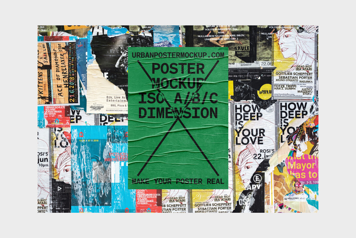 Urban Poster Mockup Vol 4 Urban Poster Mockup Vol 4