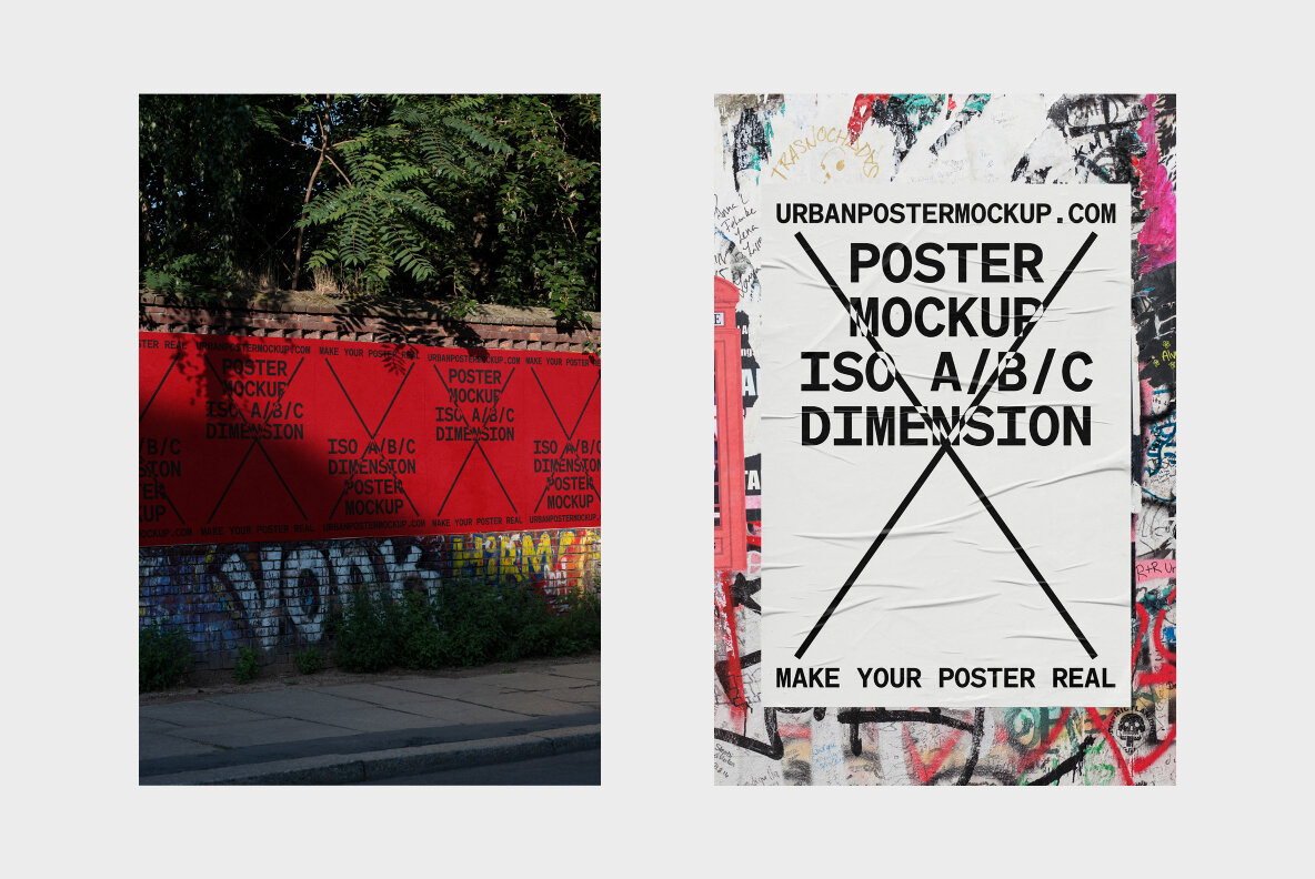 Urban Poster Mockup Vol 4 Urban Poster Mockup Vol 4