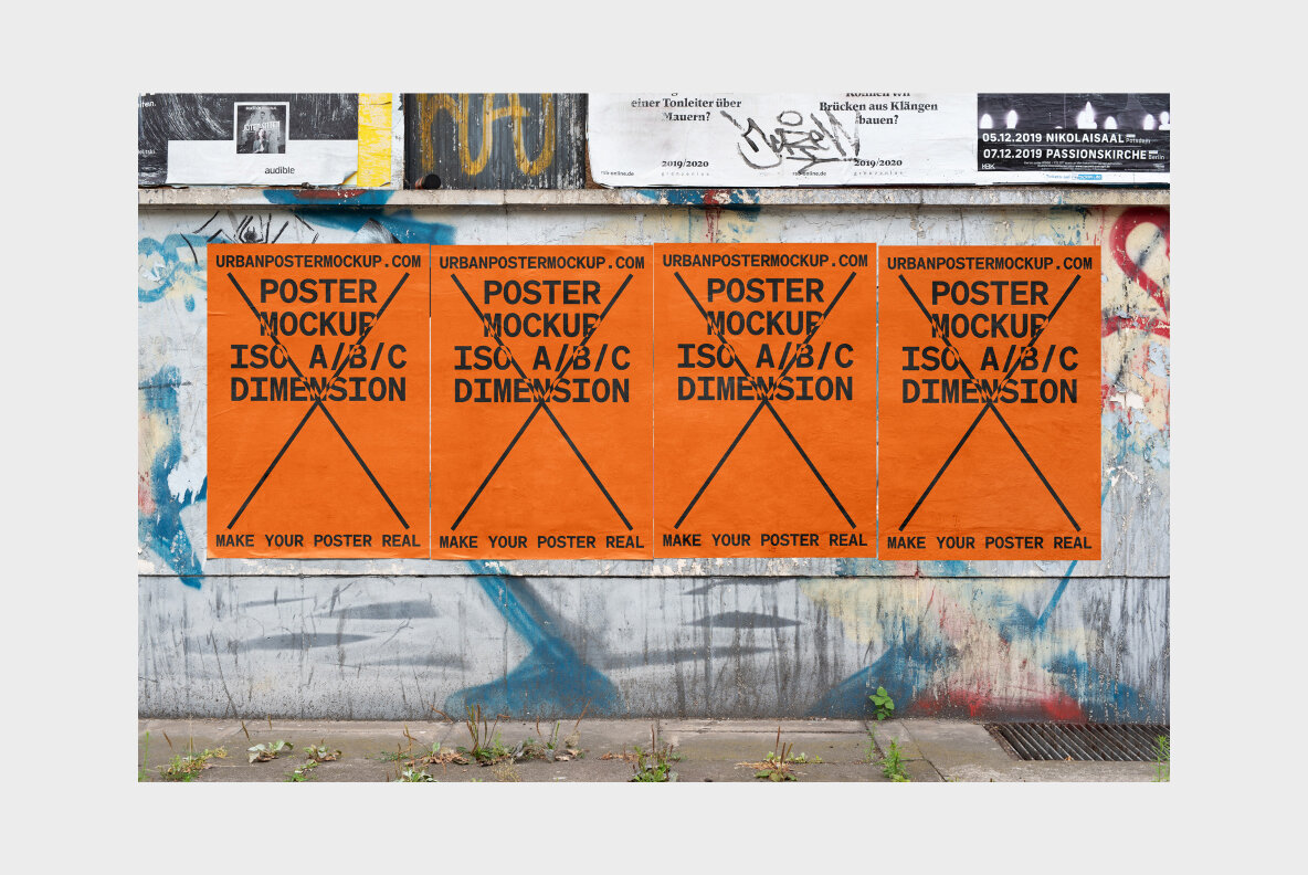 Urban Poster Mockup Vol 2 Urban Poster Mockup Vol 2