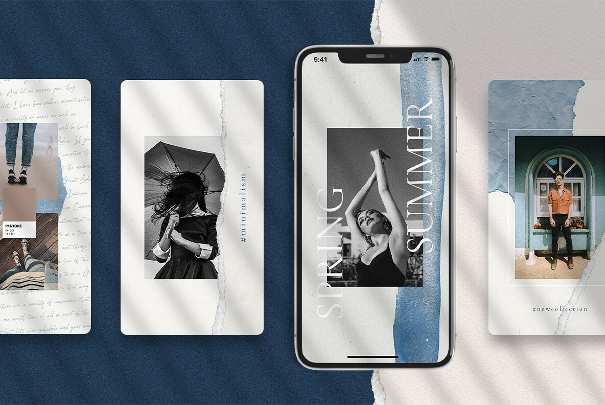 InstaBlue   Minimal Instagram Stories 8