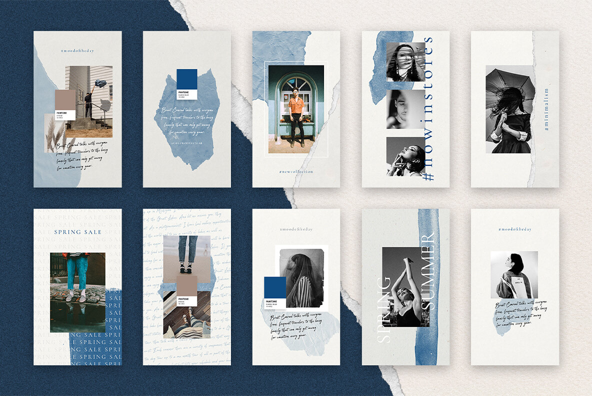 InstaBlue   Minimal Instagram Stories 10