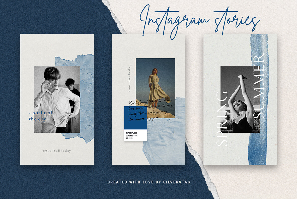 InstaBlue   Minimal Instagram Stories 13