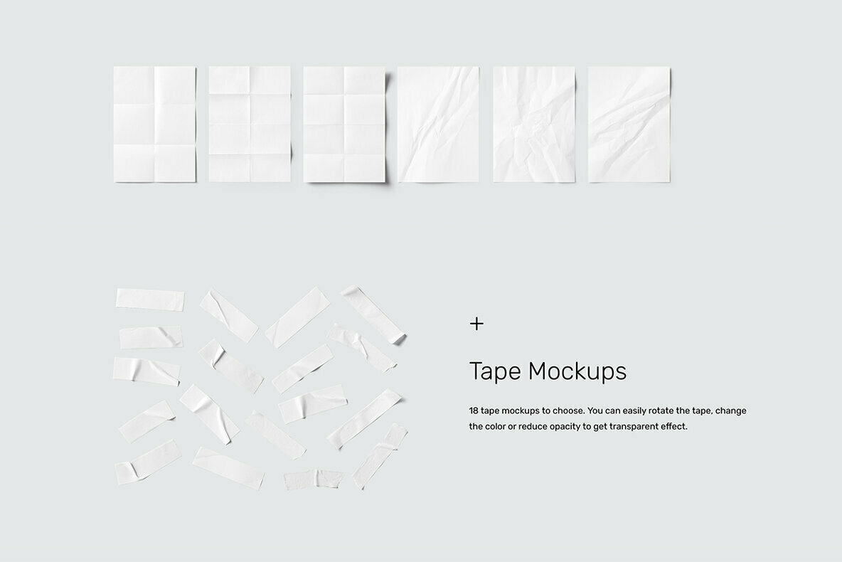 Download Folded Paper Mockups - Graphics - YouWorkForThem
