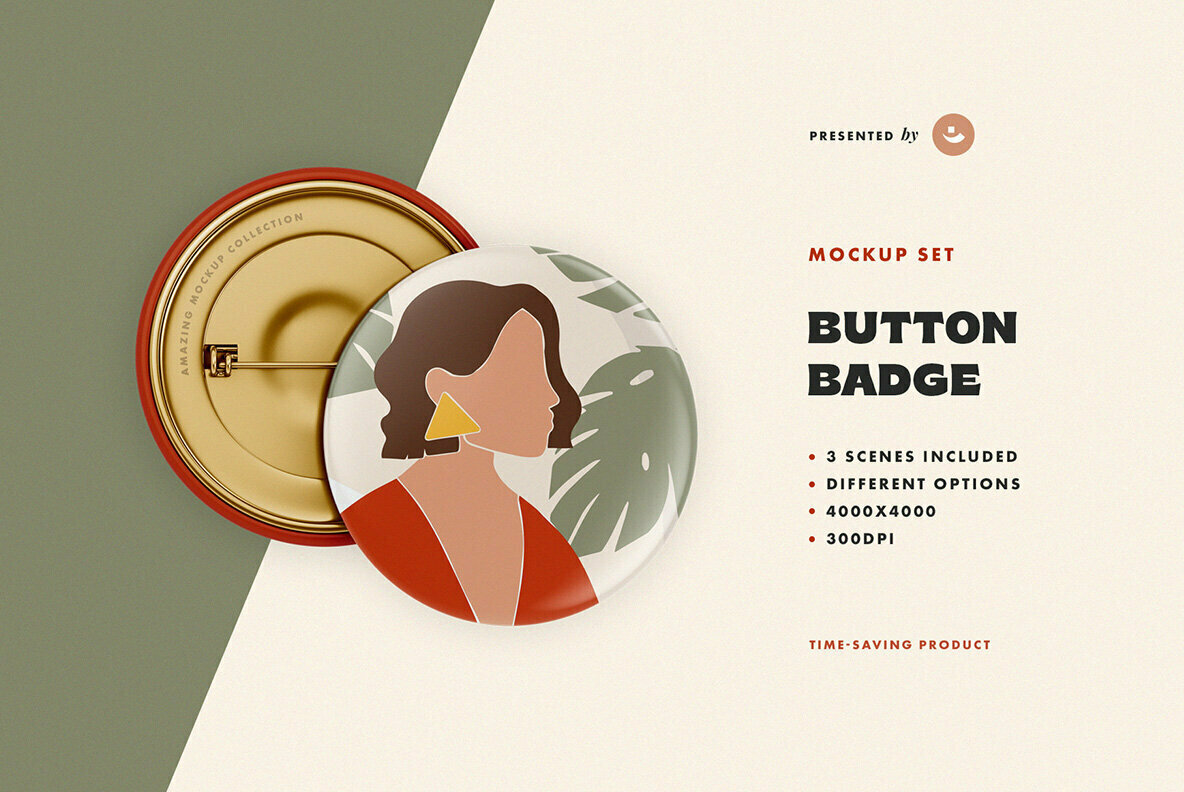 Button Badge Mockup Button Badge Mockup