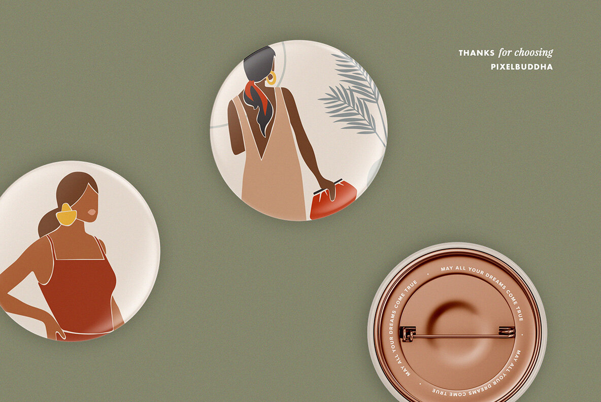 Button Badge Mockup Button Badge Mockup