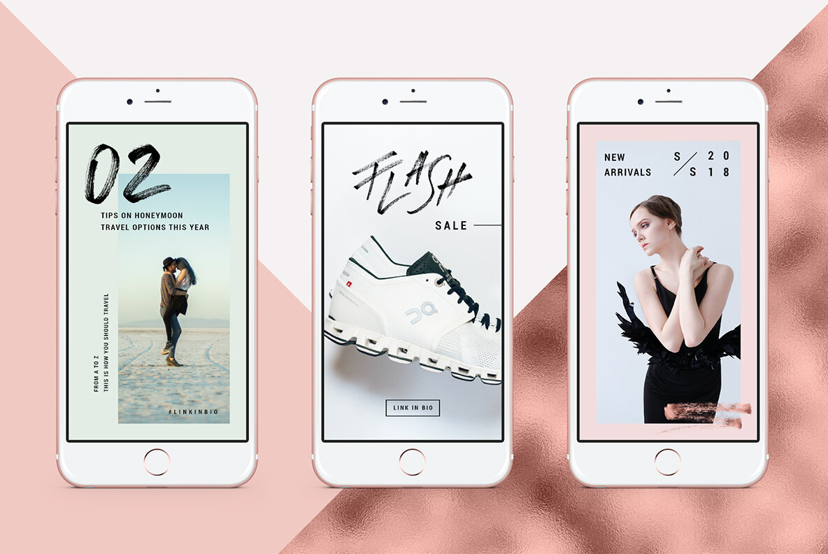 Rose Gold ANIMATED Instagram Stories Rose Gold ANIMATED Instagram Stories