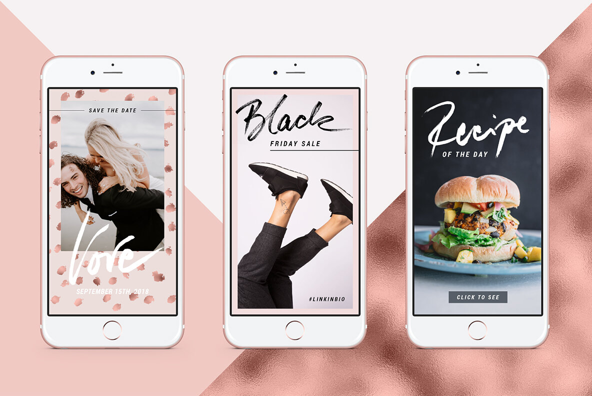 Rose Gold ANIMATED Instagram Stories Rose Gold ANIMATED Instagram Stories
