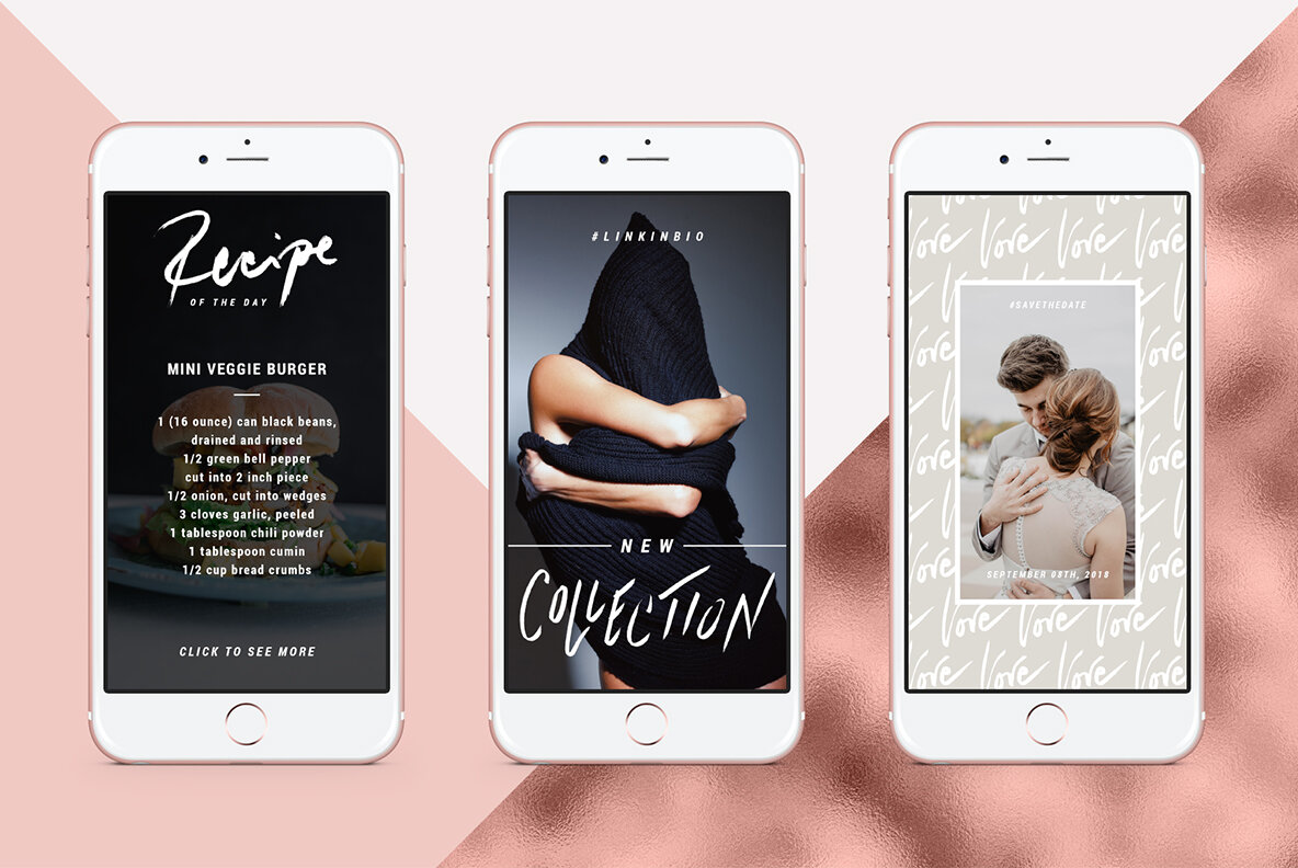 Rose Gold ANIMATED Instagram Stories Rose Gold ANIMATED Instagram Stories
