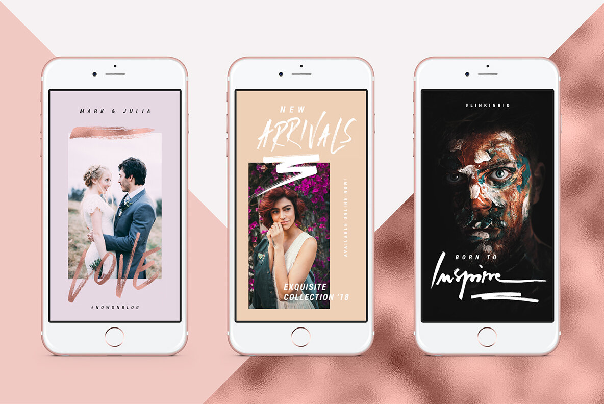 Rose Gold ANIMATED Instagram Stories Rose Gold ANIMATED Instagram Stories