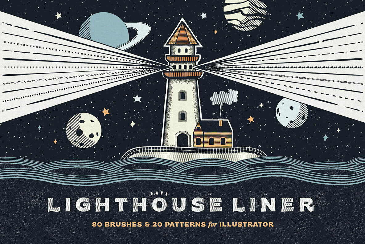 Lighthouse Liner Brushes for Illustrator Lighthouse Liner Brushes for Illustrator