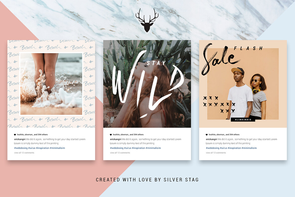 Rose Gold Hand Drawn Instagram Posts Rose Gold Hand Drawn Instagram Posts