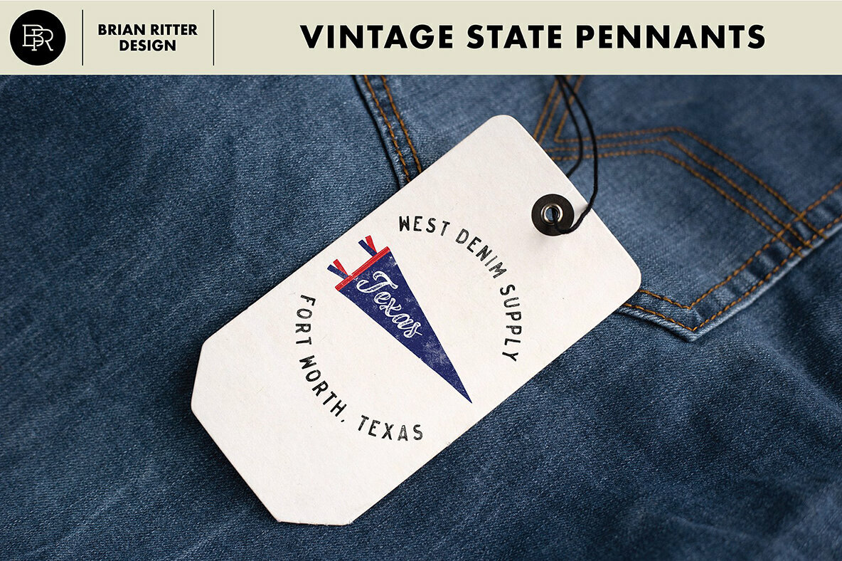Vintage State Pennants Vintage State Pennants