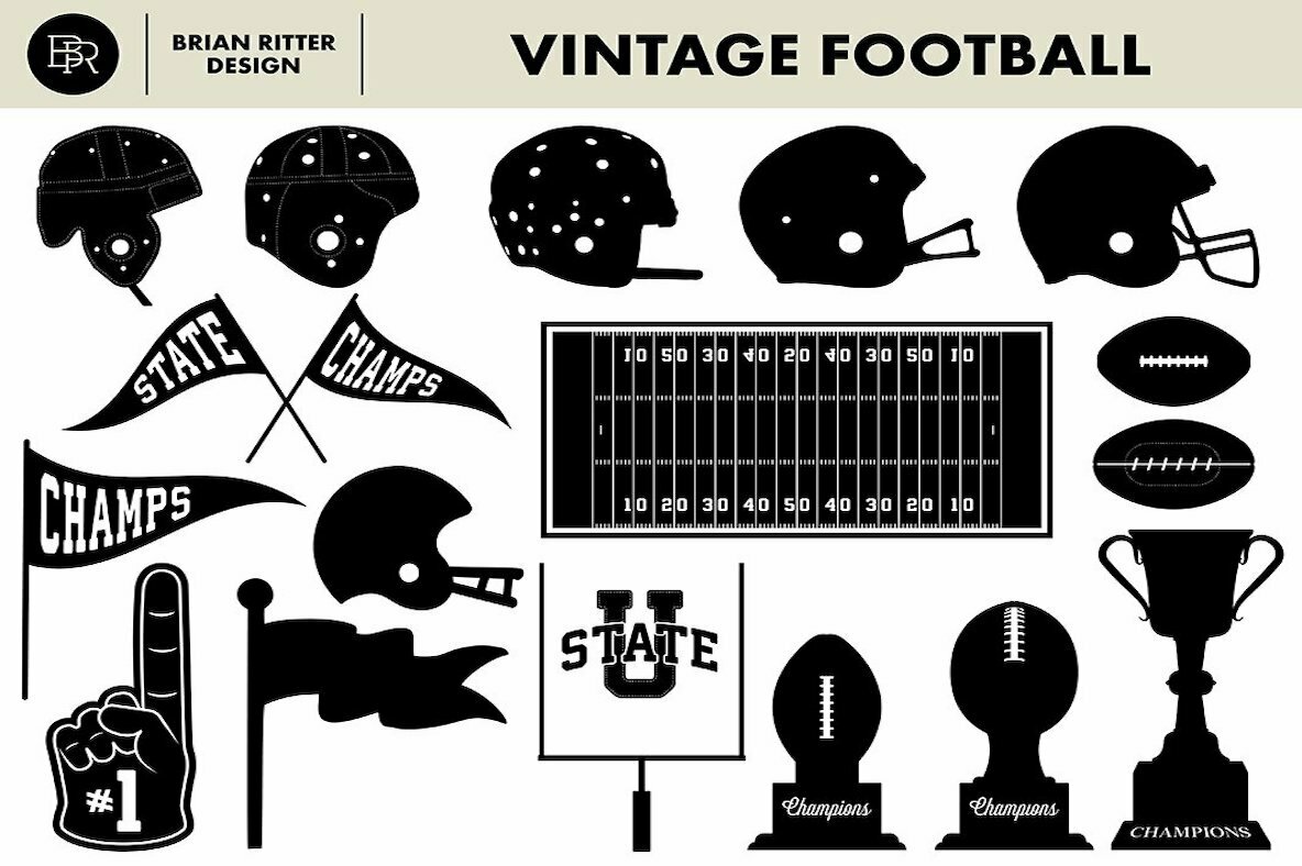Vintage Football Vector Graphics Vintage Football Vector Graphics