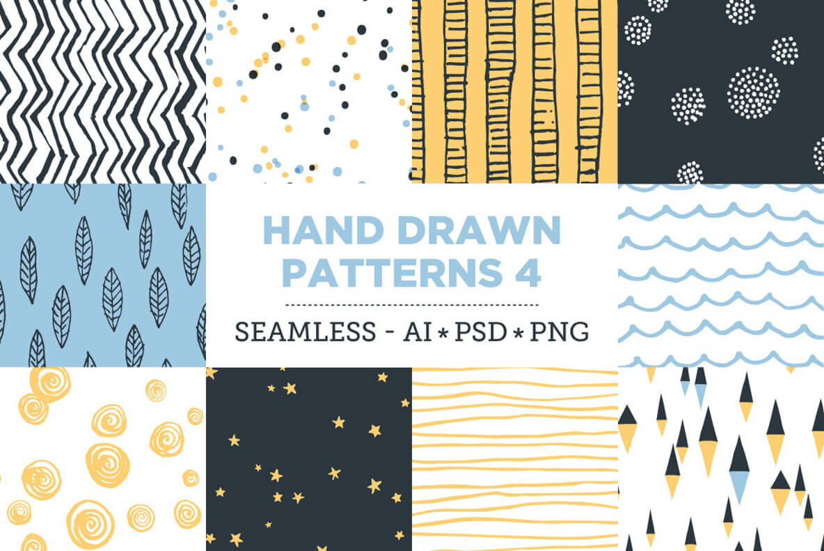 100 HandDrawn Patterns Bundle 10