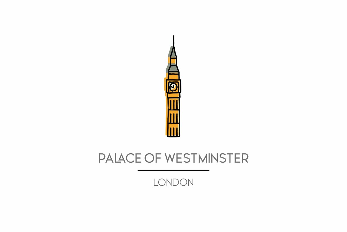 Hand Drawn World Landmarks Hand Drawn World Landmarks