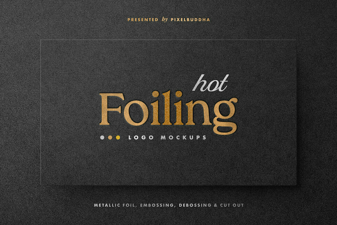 Hot Foil Logo Mockups Hot Foil Logo Mockups