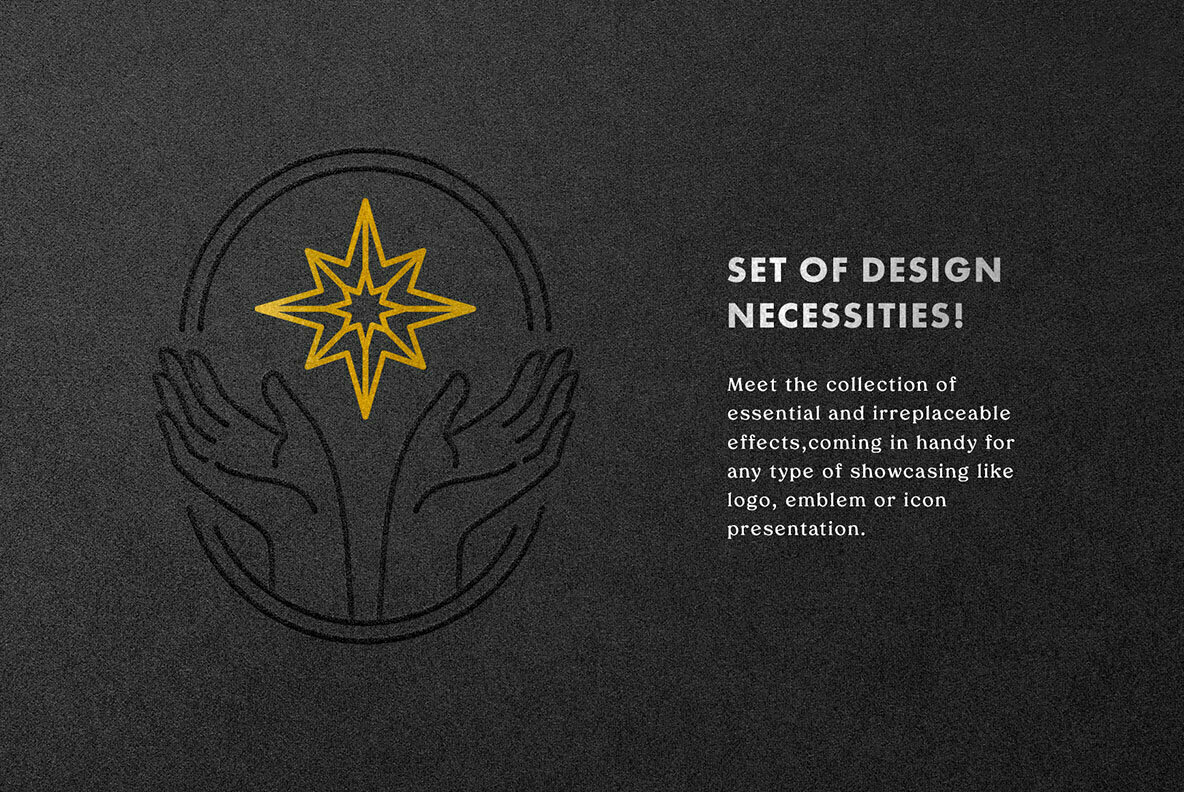 Hot Foil Logo Mockups Hot Foil Logo Mockups