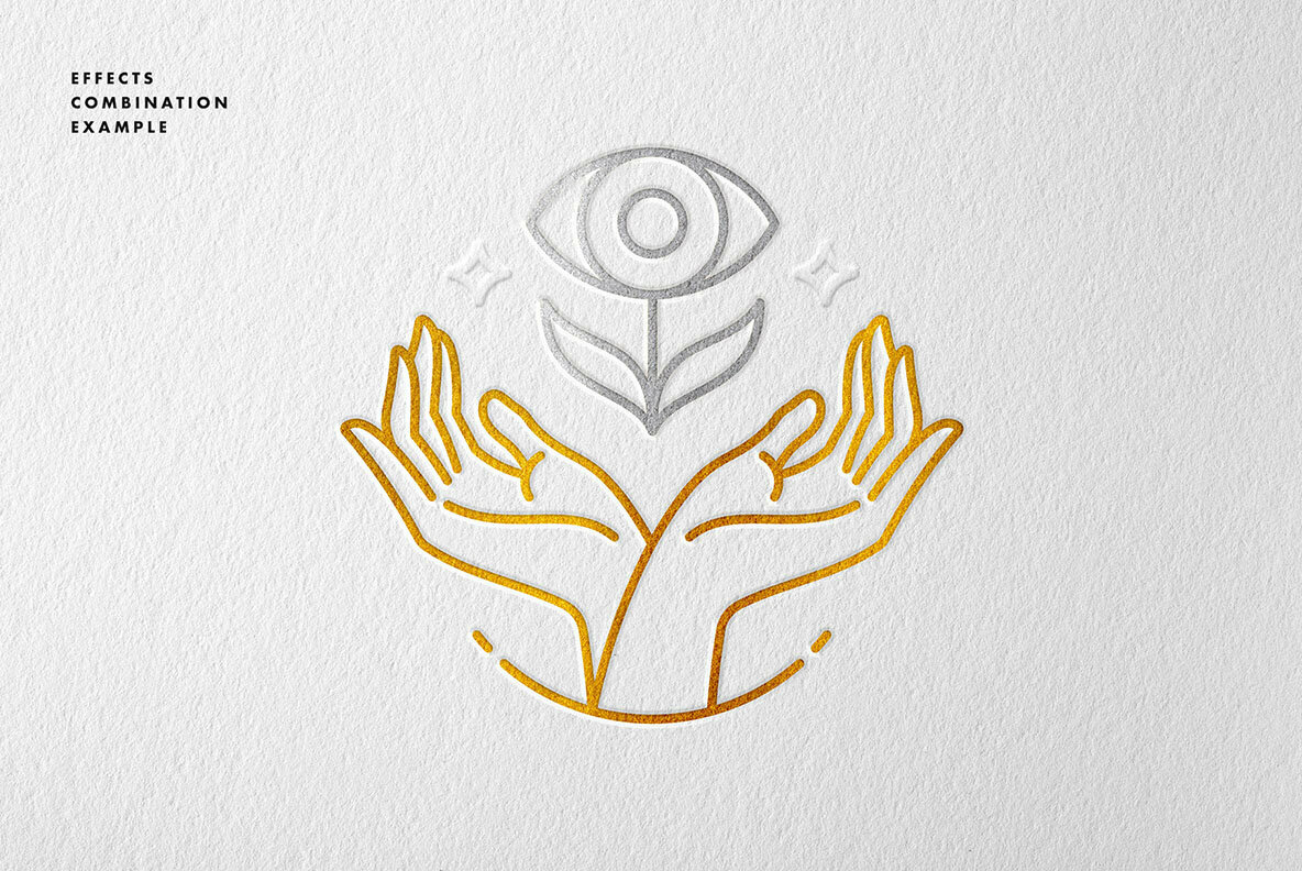 Hot Foil Logo Mockups Hot Foil Logo Mockups
