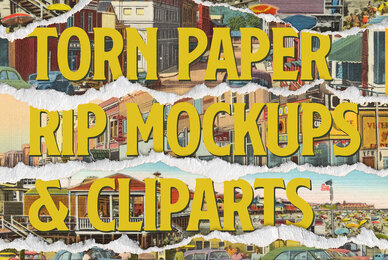 Torn Paper Cliparts  Mockups