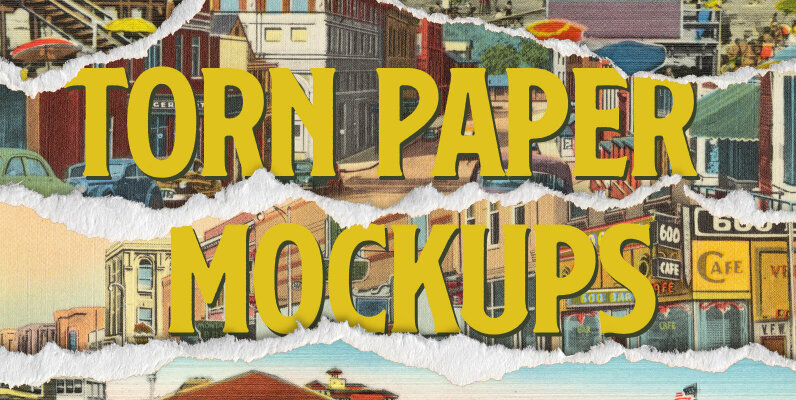 Torn Paper Cliparts   Mockups