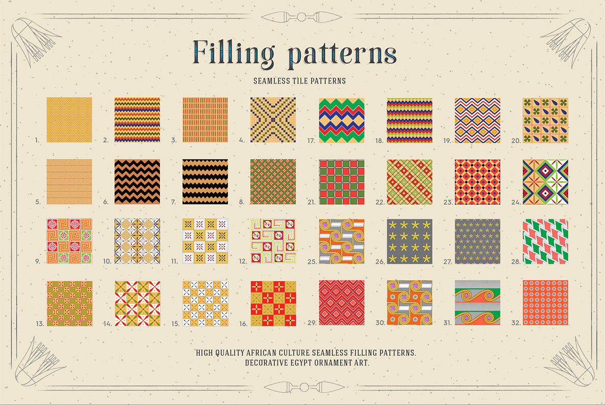 117 Egypt Patterns Brushes Swatches 117 Egypt Patterns Brushes Swatches