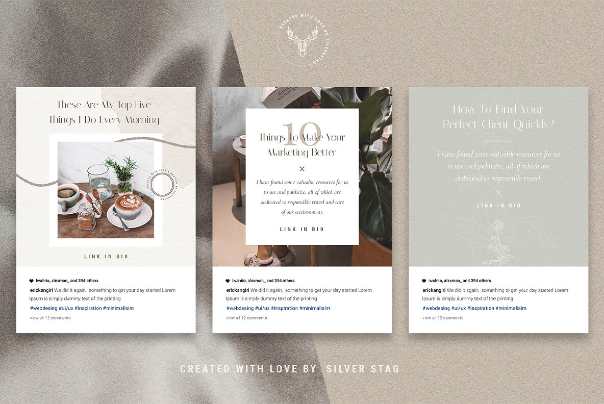 Elodie Animated Instagram Post Templates Elodie Animated Instagram Post Templates