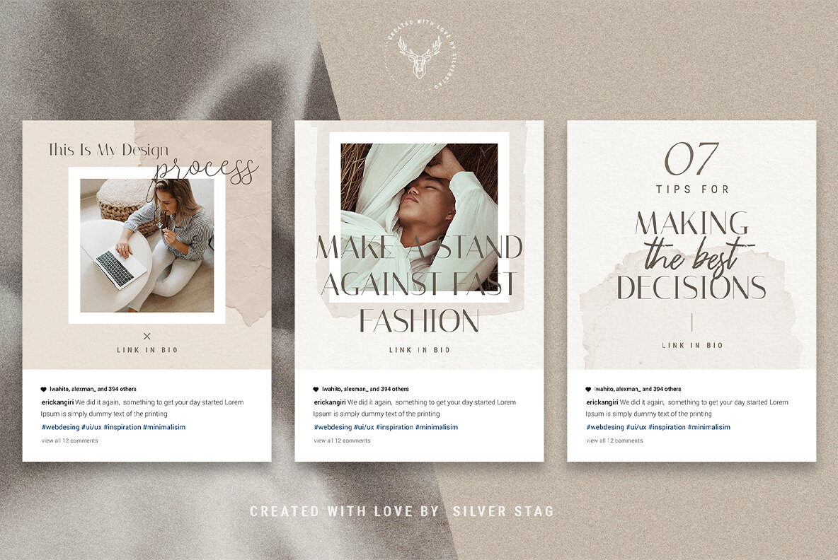 Elodie Animated Instagram Post Templates Elodie Animated Instagram Post Templates