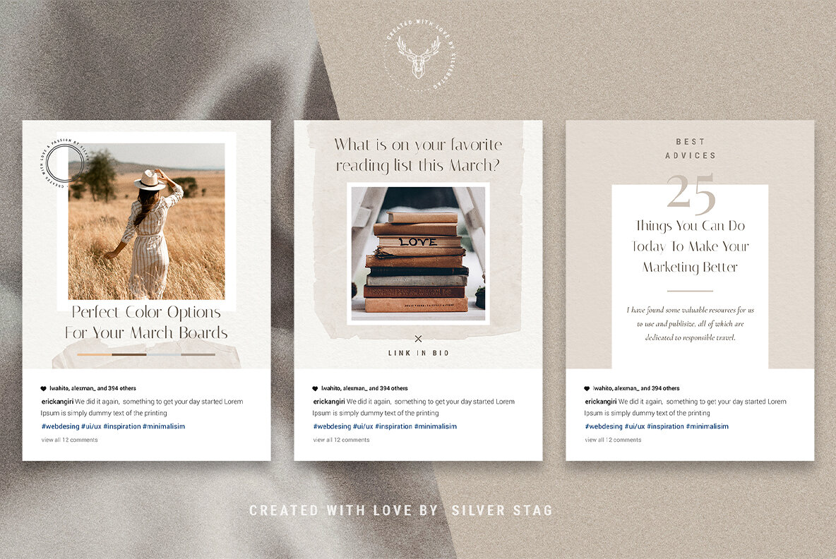 Elodie Animated Instagram Post Templates Elodie Animated Instagram Post Templates