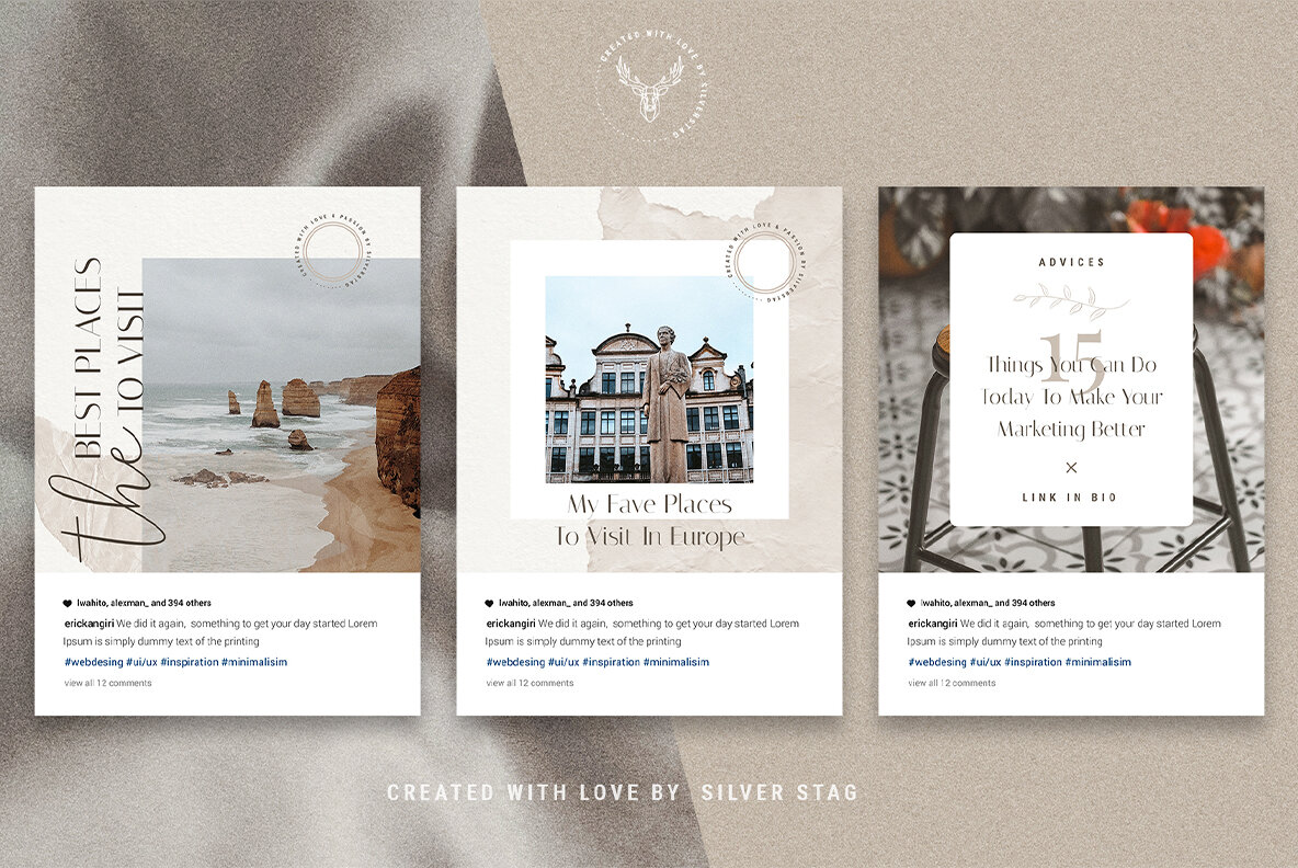 Elodie Animated Instagram Post Templates Elodie Animated Instagram Post Templates