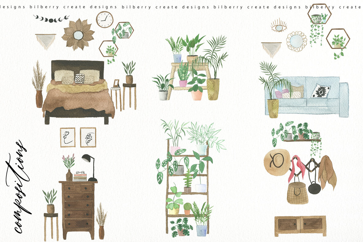 Watercolor Boho Home 7