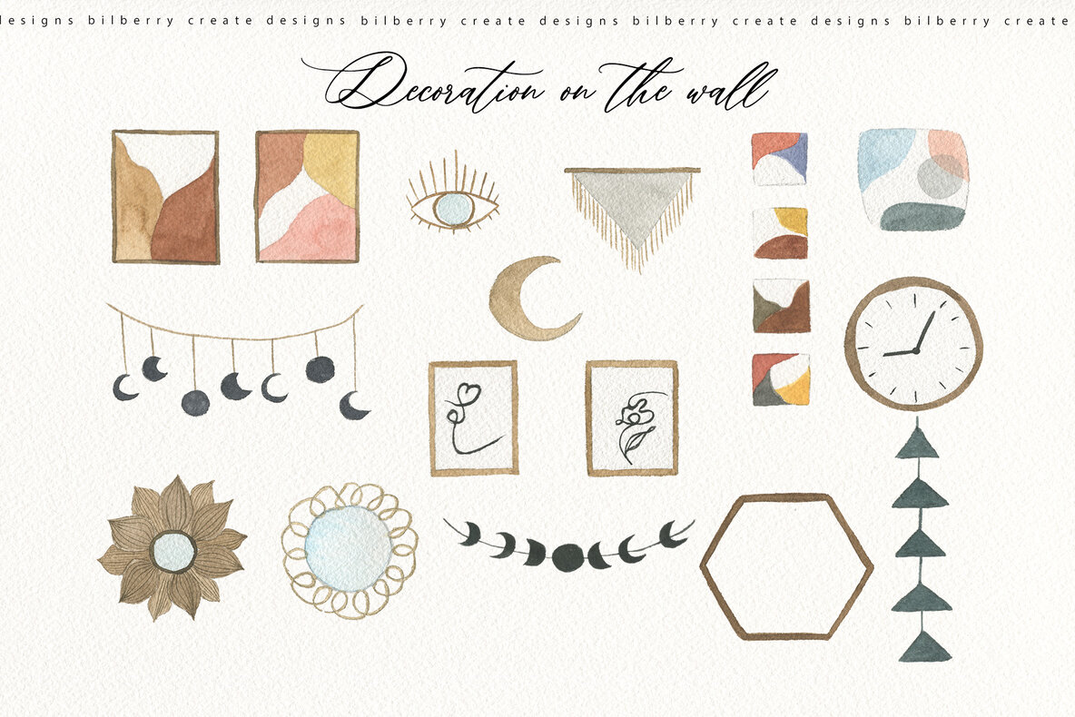 Watercolor Boho Home 14